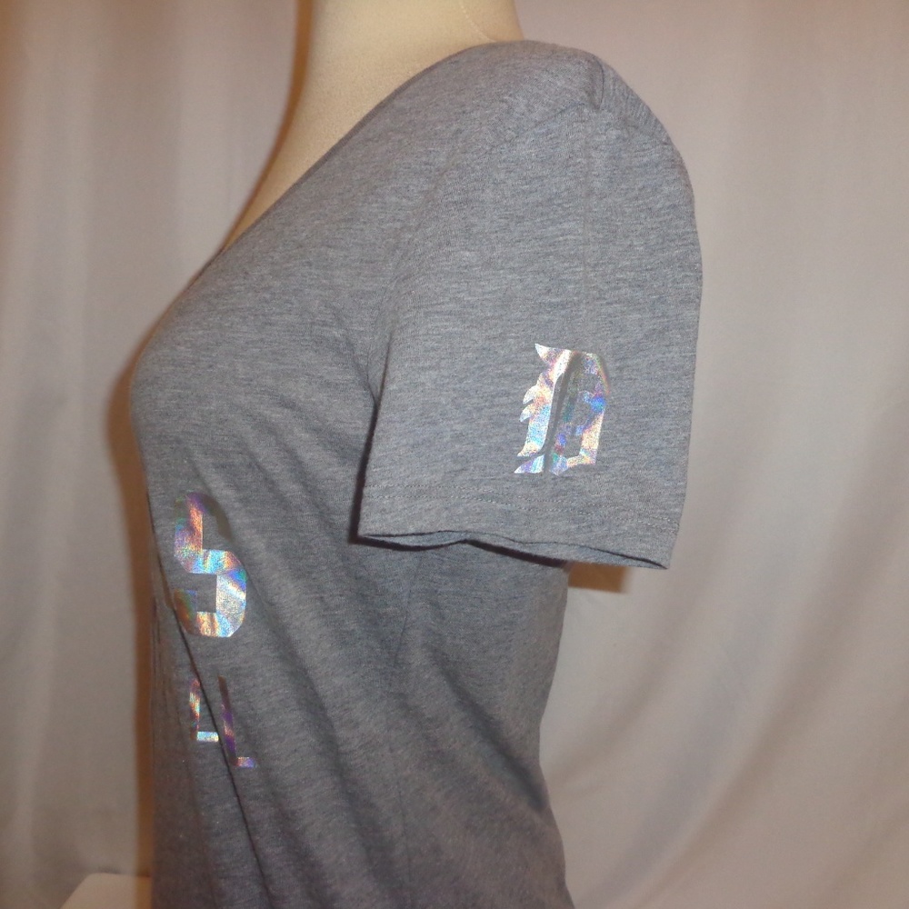 VS Pink S Tee Detroit Tigers Foil Bling Shirt Grey_3